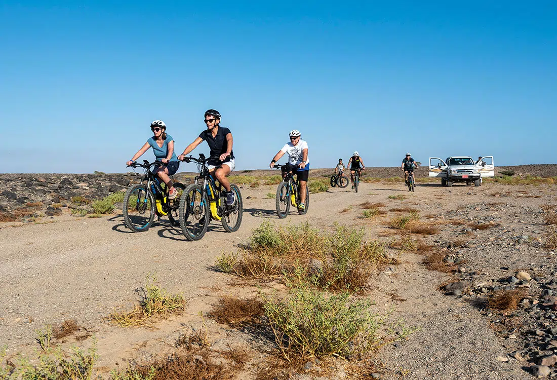 bike trails in Marsa Alam with scenic desert and sea views